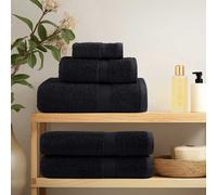 vidaXL Toallas premium SOLUND 2 unidades negro 100x200 cm 600 gsm