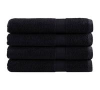 vidaXL Toallas premium SOLUND 4 unidades negro 100x200 cm 600 gsm