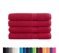vidaXL Toallas premium SOLUND 4 unidades rojo 100x200 cm 600 gsm