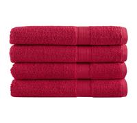 vidaXL Toallas premium SOLUND 4 unidades rojo 100x200 cm 600 gsm