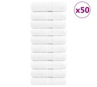 vidaXL Toallas premium SOLUND 50 uds blanco 15x21 cm 600 gsm