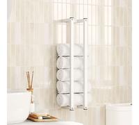 vidaXL Toallero de acero blanco 12,5x12,5x60 cm