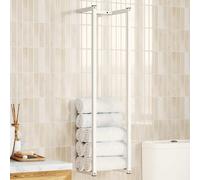 vidaXL Toallero de acero blanco 25x20x95 cm