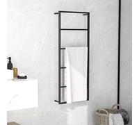 vidaXL Toallero de acero negro 45x10x115 cm