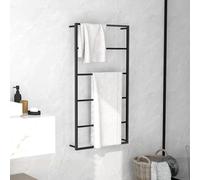 vidaXL Toallero de acero negro 60x10x116 cm