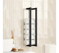 vidaXL Toallero de hierro negro 12,5x12,5x60 cm