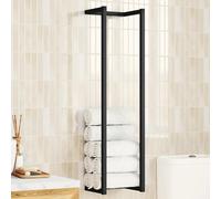 vidaXL Toallero de hierro negro 25x20x95 cm