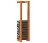 vidaXL Toallero de madera de pino maciza marrón encerado 23x18x90 cm