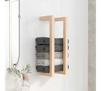 vidaXL Toallero de madera maciza de pino 23x18x60 cm