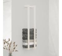 vidaXL Toallero de madera maciza de pino blanco 23x18x110 cm