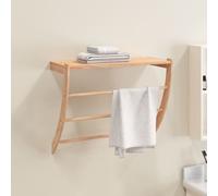 vidaXL Toallero de madera maciza nogal 60x25,5x49 cm