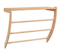 vidaXL Toallero de Madera Maciza Nogal 60x25,5x49 cm, Colgador de Toallas, toallero de Madera, toallero con Estante, toallero de baño