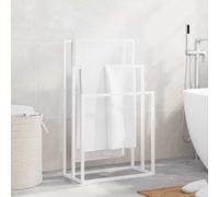 vidaXL Toallero de pie de hierro blanco 48x24x79 cm