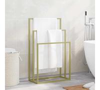 vidaXL Toallero de pie de hierro dorado 48x24x79 cm