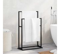 vidaXL Toallero de pie de hierro negro 48x24x78,5 cm