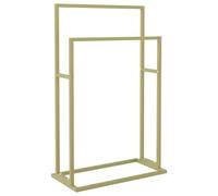 vidaXL Toallero de pie con estantes 48x24x78,5 cm – Organizador baño hierro dorado