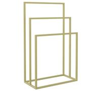 vidaXL Toallero de Pie Estantes Almacenamiento para Baño Exhibición Soporte Ropa Secado Organizador Mantener Orden Accesorio de Hierro Dorado