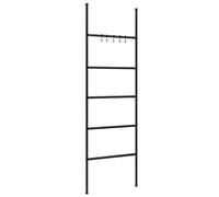 vidaXL Toallero Escalera con 5 Niveles Negro 58x175 cm Hierro
