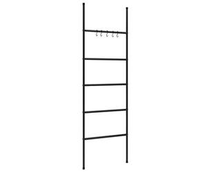 vidaXL Toallero Escalera con 5 Niveles Negro 58x175 cm Hierro