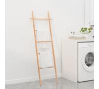 vidaXL Toallero escalera madera maciza de nogal 170 cm