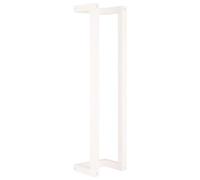 vidaXL Toallero de pared colgante - Madera maciza de pino blanco 23x18x90 cm autoadhesivo