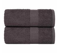 vidaXL Toallitas de baño FROGN 2 uds antracita 15x21 cm 360 g/m²