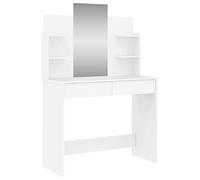 vidaXL Tocador con espejo 96x39x142 cm en color Negro/Gris hormigón/Gris sonoma y más | decorativo de pared para baño dormitorio recibidor moderno