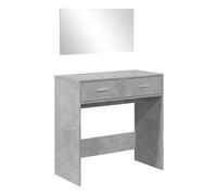 Vidaxl tocador con espejo color gris hormigón 80x39x80 cm