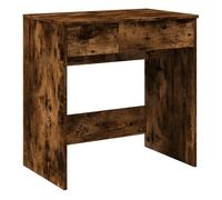 Mesa de maquillaje con espejo, roble ahumado, 73x46,5x120 cm