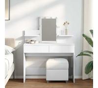 vidaXL Tocador con luces LED blanco 100x40x130 cm