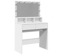 vidaXL Tocador con luces LED Blanco 80x41x134,5 cm, espejo y almacenaje