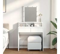 vidaXL Tocador con luces LED blanco 80x41x144,5 cm