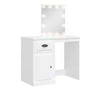 vidaXL Tocador con luces LED blanco 90x42x132,5 cm