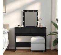 vidaXL Tocador con luces LED 100x40x130 cm - Gris hormigón/Gris sonoma/Blanco y más