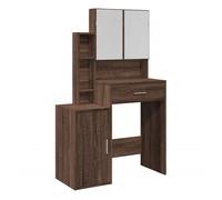 vidaXL Tocador 80x35x132 cm – diseño moderno, almacenamiento – Gris sonoma/Negro