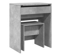 vidaXL Tocador con taburete Gris hormigón 60x40x113,5 cm