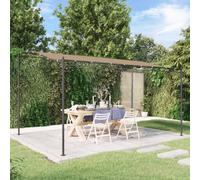 vidaXL Toldo acero y tela gris taupe 4x3 m 180 g/m²