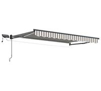vidaXL: Toldo articulado manual con luces LED, color gris claro y blanco