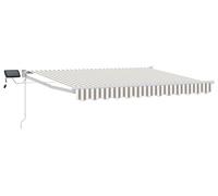 vidaXL: Toldo articulado manual con luces LED, color gris claro y blanco