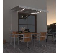 vidaXL Toldo automático con LED sensor de viento color crema 300x250cm