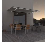 vidaXL Toldo automático con LED sensor de viento crema 500x350 cm