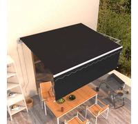 vidaXL Toldo automático retráctil con persiana gris antracita 4x3 m