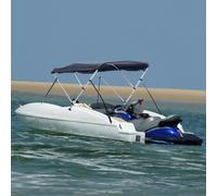 vidaXL Toldo bimini 3 arcos con paredes laterales 183x(137-152)x137 cm