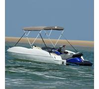 vidaXL Toldo Bimini 3 arcos con paredes laterales de malla para barco