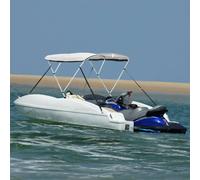 vidaXL Toldo bimini 3 arcos con paredes laterales de malla