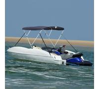 vidaXL Toldo Bimini 3 arcos con paredes de malla para barco – Blanco/Negro, Antracita/Negro y más