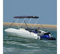 vidaXL Toldo bimini 3 arcos con paredes laterales de malla