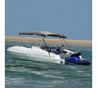 vidaXL Toldo bimini 4 arcos con paredes laterales de malla