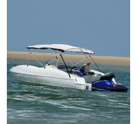 vidaXL Toldo bimini 4 arcos con paredes laterales de malla