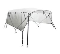 vidaXL Toldo Bimini para barco 4 arcos con paredes laterales de malla